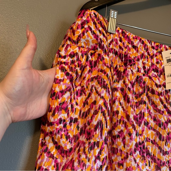 NWT Bar III 3X Womens Orange Pink Wide Leg High Rise Tiger Tracks Lounge Pants! - Picture 7 of 16